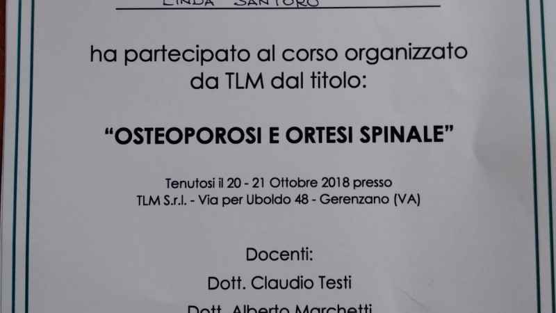 Seminario Osteoporosi e Ortesi Spinali
